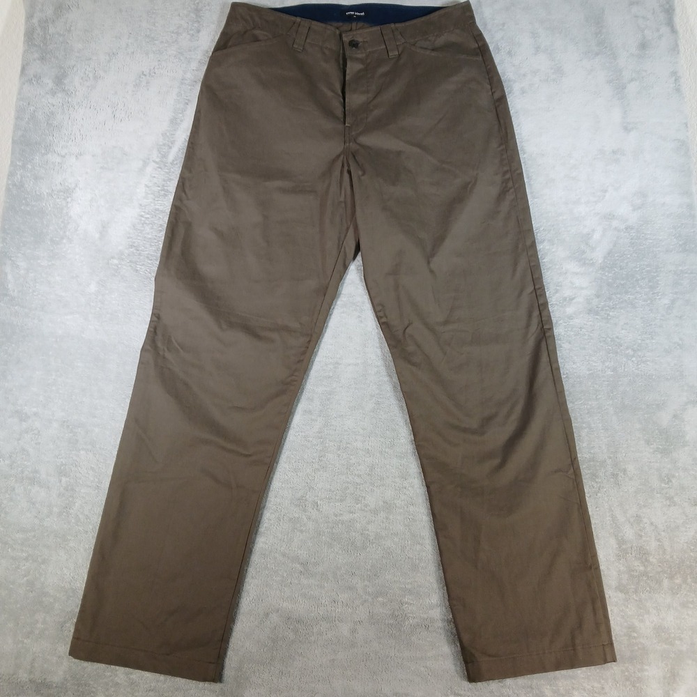 Evan kinori Chino Pants Mens 34 Brown Straight Cotton